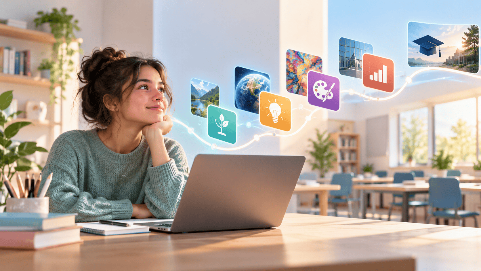 A student’s curved learning journey